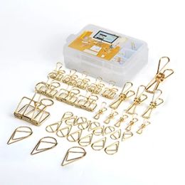 Boats Yellow Gold /rose Gold Binder Clips, Skeleton Clips, Paper Clips Desktop Mini Binder Office Accessories