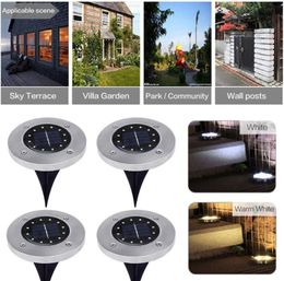 12 LED Solar Power Buried Light Ground Lamp Outdoor Path Way Garden Decoration2900847