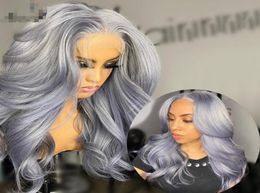 Ishow Brazilian 131 Part 13x4 Transparent Lace Front Wig Body Wave Yellow Green Human Hair Wigs Brown Ginger Blonde Blue Purple O9564185