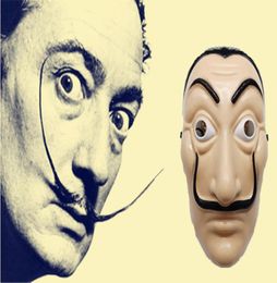 La Casa De Papel Full Face Mask plastic Salvador Dali Costume Movie Mask For Realistic Halloween Party Night Club9719120