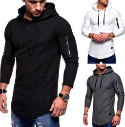 Spot European 2024 Explosion Models Hoodies Mens Solid Color Round Neck Hooded Long Sleeve Arm Zipper Casual Sweater Designer Fashion Clothing 34646