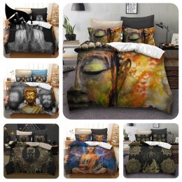 sets Dream NS 2/3PCS Bedding Set 100% Polyester Cotton Chinese Sacred Buddha Household Bedspread Kit Home Textile Finished Product