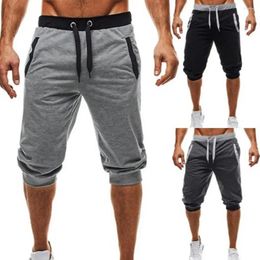 Men's Shorts Men Pants Summer Harem Slacks Sport Sweatpants Drawstring Jogger Trousers Sportswear Slim Fit Black For Daily Work