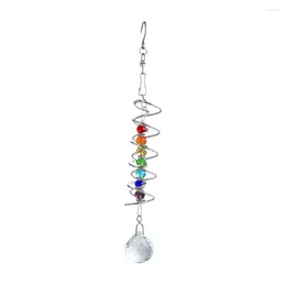 Decorative Figurines Faux Hanging Decoration Chakra Stone Rainbow Prism Suncatcher Indoor Outdoor With Healing Spiral Tail Gazing
