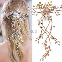 Wedding Hair Jewellery Elegant Crystal Wedding Hair Combs Hair Accessories for Bridal Pearl Rhinestone Headpiece Women Bride Hair Ornaments Jewellery d240425