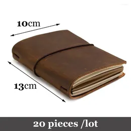 Pieces / Lot Genuine Leather Vintage Handmade Notebook Kraft Paper Blank Sketchbook Travel Diary Journal Writing Personal