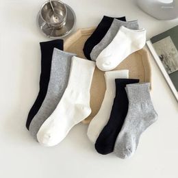 Women Socks 2 Pairs Low Cut Men Solid Colour Black White Breathable Cotton Sport Casual Short Business Ropa Mujer Verano