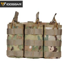 Holsters Idogear Magazine Pouch Molle Triple Mag Pouch Carrier Modular for 5.56 Combat Duty Wargame Outdoor Activities 3533