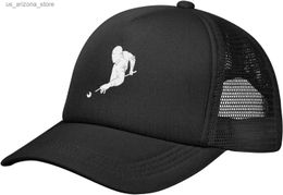 Ball Caps Player Billiards Black Dad Hat Fashion Mesh Hat Adjustable Baseball Hat Q240425