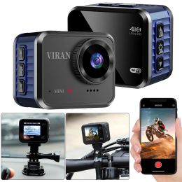 Cameras V8 Mini Action Camera 4K 60fps 1.54inch IPS Screen Screen Waterproof Sport Camera Drive Recorder Action Cam Photography Cameras