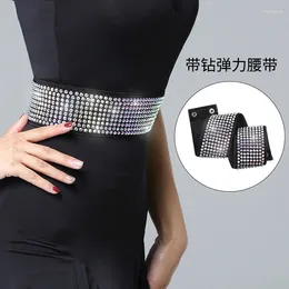 Stage Wear Latin Dance Belt Female Professional Costume Accessories With Drill Modern Girdle