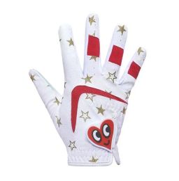 Gloves Blue Red Golf Gloves Kids 1 pair PU Leather Antislip Sport Gloves Soft Breathable Sheepskin Golf Glove for boys girls teen ages