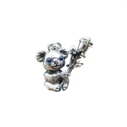 Cluster Rings The Latest Handmade Solid 925 Sterling Silver Cute Koala Hug Thorns Rose Men's And Women's Pendant