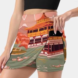 Skirts Kyoto Golden Pagoda Korean Fashion Skirt Summer For Women Light Proof Trouser Chill Beautiful Dank Cool Original