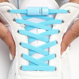 Shoe Parts Elastic Laces Magnetic Metal Lock No Tie Shoelaces For Sneakers Men And Women Fashion Leisure Lazy Shoes Lace Accessories
