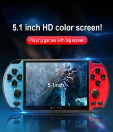 51 Inch X7 Plus Game Console Portable Camera MP5 HD Movies Double Rocker 8G Video Kids Music LCD Rechargeable Handheld5230857