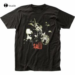 T-Shirts Saw Horror Movie Head Trap Jigsaw TShirt S5Xl Unisex Horror Movie Cotton Tee Shirt Unisex