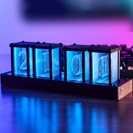 Clocks Vintage 16Million RGB Nixie Tube Clock DIY Table Clock Led Digital Electronic Desktop Watch Desk Clock Home Decor Ornaments Gift