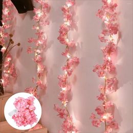 Strings Cherry Blossom String Light 2M 20LED Garland Artificial Flower Vines Fairy Lights For Bedroom Wedding Party Decoration