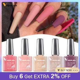 Kits 5pcs/set VENALISA Nail Gel Polish Tempered Top Coat Base 7.5ml VENALISA Soak off Organic UV LED Nail Gel Varnish Nail Manicure