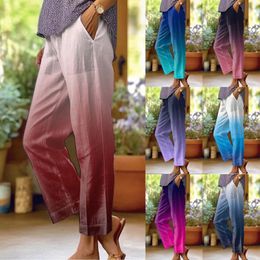 Women's Pants Womens Solid Color Pocket Straight Tube Loose Stretch Yoga Contrast Women Cover Up Oversize