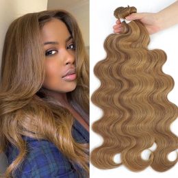 Weave Weave Weave Ombre Body Wave Hair Bundles Synthetic Hair Weave Natural Color #4 Brown Hair 1/2/3pcs Colored Weaving Organic Hai