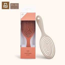 Brushes Youpin XINZHI Hair Comb Relaxing Elastic Massage Comb Portable Hair Brush Massage Modeling Brushes Head straightening hair Comb