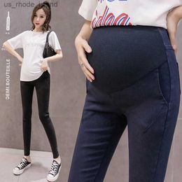 Maternity Bottoms Autumn Stretch Denim Maternity Skinny Jeans Adjustable Belly Pants Clothes for Pregnant Women Spring Pregnancy Trousers PremamaL2404