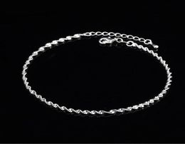 Fashion ed Weave Chain For Women Anklet 925 Sterling Silver Anklets Bracelet For Women Foot Jewellery Anklet On Foot4637779