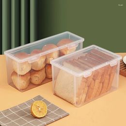 Storage Bottles Clear Bread Box With Lid Container Dispenser Bin Household Accessory For Kitchen Dining Room Tabletop Organiser