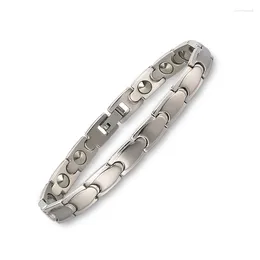 Charm Bracelets Befoshinn Women Silver Colour Pure Titanium With 99.9998% Germanium Beads Health Trendy Italian Unisex