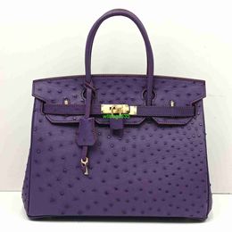 Bk 2530 Handbags Ostich Leather Totes Trusted Luxury Bags Ostrich Skin Platinum Bag Genuine Leather Womens Bag New Trendy Brand Fashionable B have logo HBXRJ8