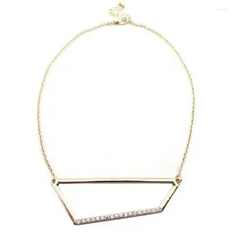 Pendants BIGBING Fashion Jewellery Golden Crystal Geometry Circle Pendant Necklace Women Chains High Quality J027