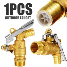 Bathroom Sink Faucets 1Pcs Outdoor Brass Faucet Water Tap Lockable 1/2" Thread For Garden Home Decorative