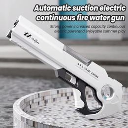 Automatic Water Absorption Electric Water Gun High Tech Automatic Water Soaker Guns Large Capacity Games High Pressure Water Gun 240422