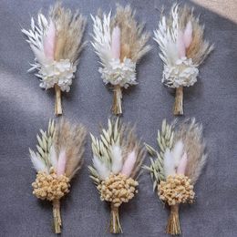 Decorative Flowers 6pcs Boho Mini Dried Flower Bouquet For Wedding Centrepieces Bridesmaid Proposals And Vase Decorations - Perfect Birthday