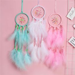 Decorative Figurines Dream Net Feather Pendant Design Gift Indoor Handicraft Wind Bell Wedding Hanging Home Decoration Birthday Gifts