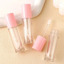 Storage Bottles YUXI Pink Lip Tube Empty Heart Brush Round 5ml Clear Tubes