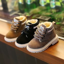 Autumn Winter Boots pojkar nya barn casual skor stövlar för barn pu läder mjuk antislip flickor stövlar dropshipping storlek 21-30