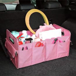 Storage Bags Heavy-duty Trunk Spacious Car Organiser With 9 Pockets Foldable Design Handles Ideal For Suvs Minivans Multi