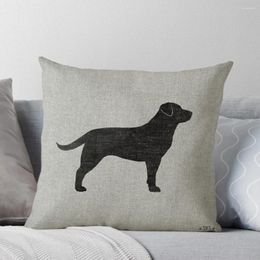 Pillow Black Labrador Retriever Silhouette(s) Throw Ornamental Pillows