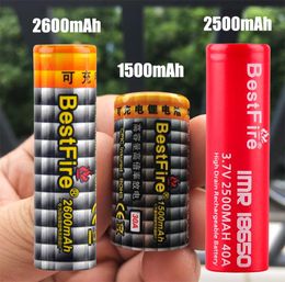 100 Authentic Fire IMR 18650 260025001500mAh 60A 40A 30A 37V Rechargeable Battery for Box Mod Fedex 4648696