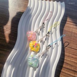 Keychains Cell Phone Strap With Acrylic Beads Portable Keychain Pendant Accessory Backpack Hangings Decoration