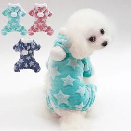 Dog Apparel Autumn Winter Overalls Clothes For Small Dogs Cats Soft Coral Velvet Puppy Pet Coat Jackets Warm Hooded Chihuahua Clothing