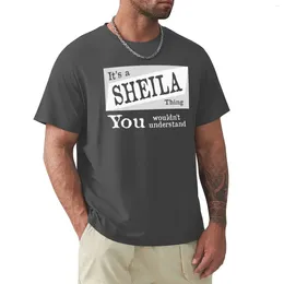 Men's Polos Sheila Thing Understand T-Shirt Oversizeds Aesthetic Clothes Boys Whites Mens Funny T Shirts