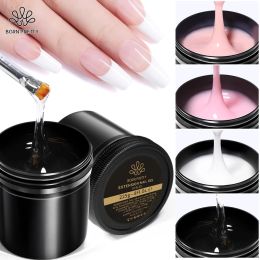 Kits BORN PRETTY 225g Extension French Acrylic Gel Soak Off LED Camouflage Color Hard Jelly Gel Nail Art Extend Gum Gel Nail Polish