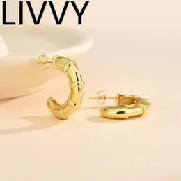 Stud Earrings LIVVY Minimalist RetroSimple For Women Girl Elegant Fashion Style Jewelry Lady Gift Party Accessories