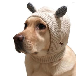 Dog Apparel Winter Cap Medium Large Dogs Warm Earmuffs Knitted Hats Noise Protection Pets Ear Muffs Washable Pet Products