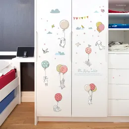 Wall Stickers Cartoon Clouds DIY Mural Cute Balloon Sticker For Kids Room Decor Furniture Wardrobe Bedroom Living Decal