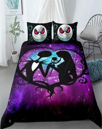 jake n sally nightmare before christmas children bedding set king queen double full twin single size bed linen set C10181915260